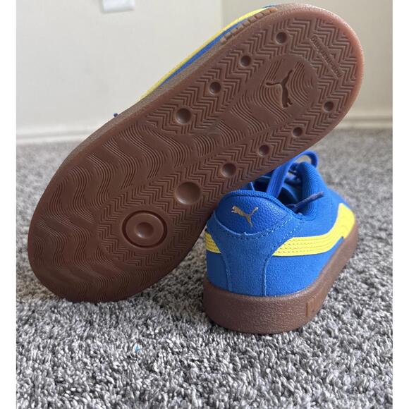 PUMA Kids Sneakers Bluebird Blue and Yellow Suede (Kid) Size 2 New - Picture 5 of 5